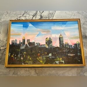 Atlanta Skyline, Original Judith Csiky Cityscape on Canvas Painting!